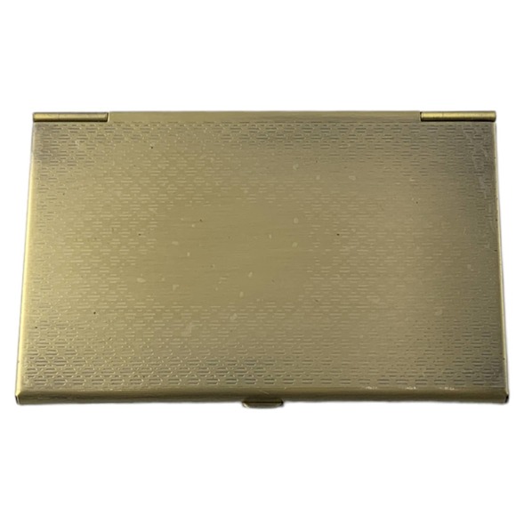 Business Card Holder, Paris Eiffel Tower Postcard, Brass & Glass Case, Gift Box - Picture 5 of 5